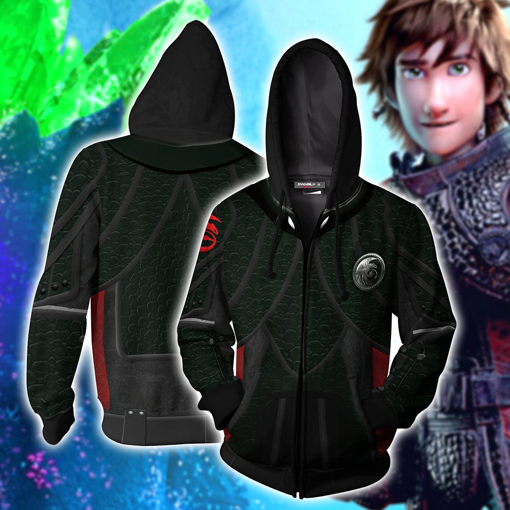 How To Train Your Dragon 3 Hiccup Cosplay Zip Up Hoodie XS  