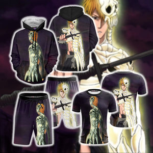 Bleach Ichigo Skull-Clad Form Beach Shorts   