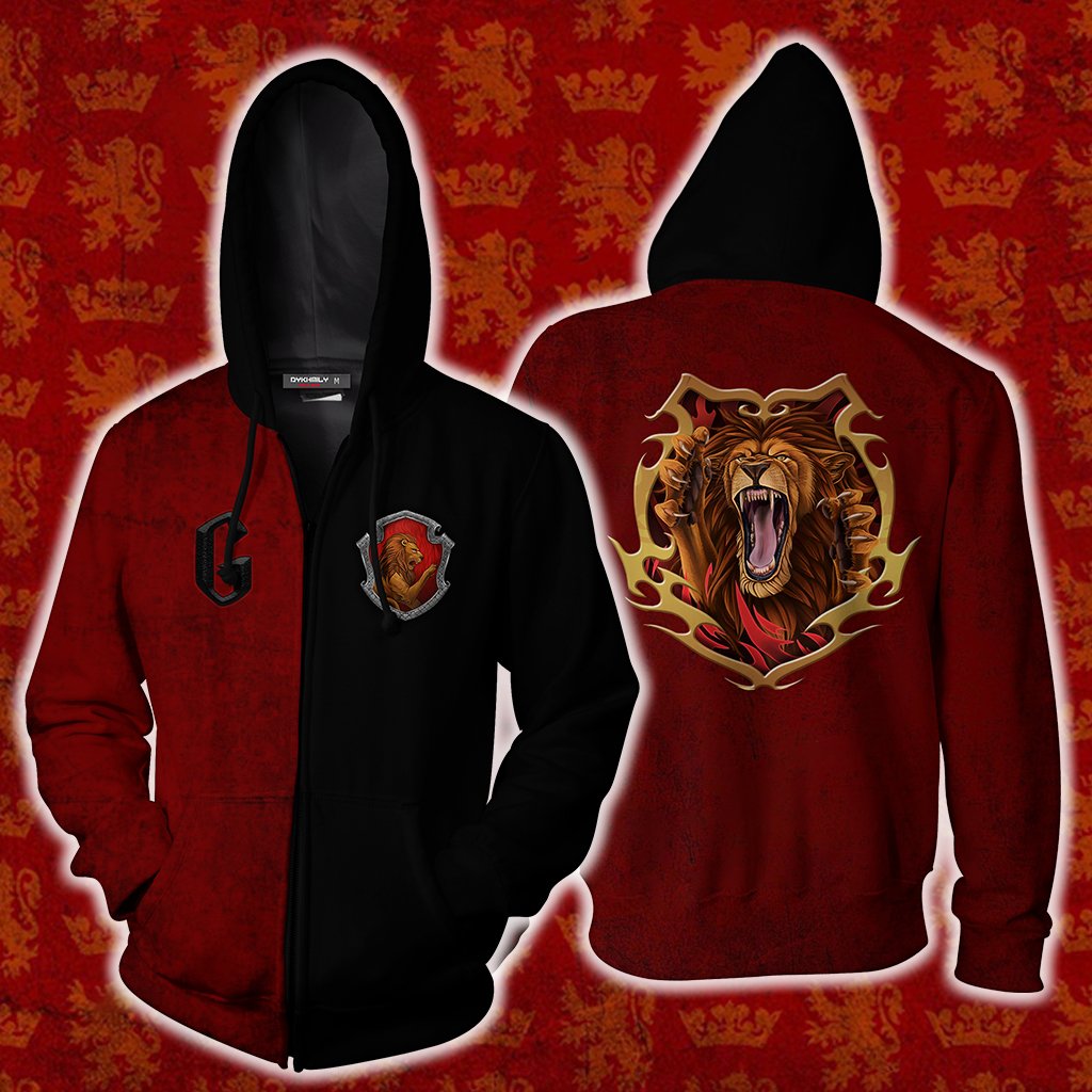 A Gryffindor Would Die For You Harry Potter Zip Up Hoodie S  