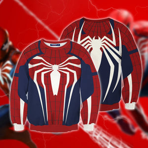 Spider-Man Cosplay PS4 Advanced Suit New Look 3D Hoodie Sweatshirt 3XL 