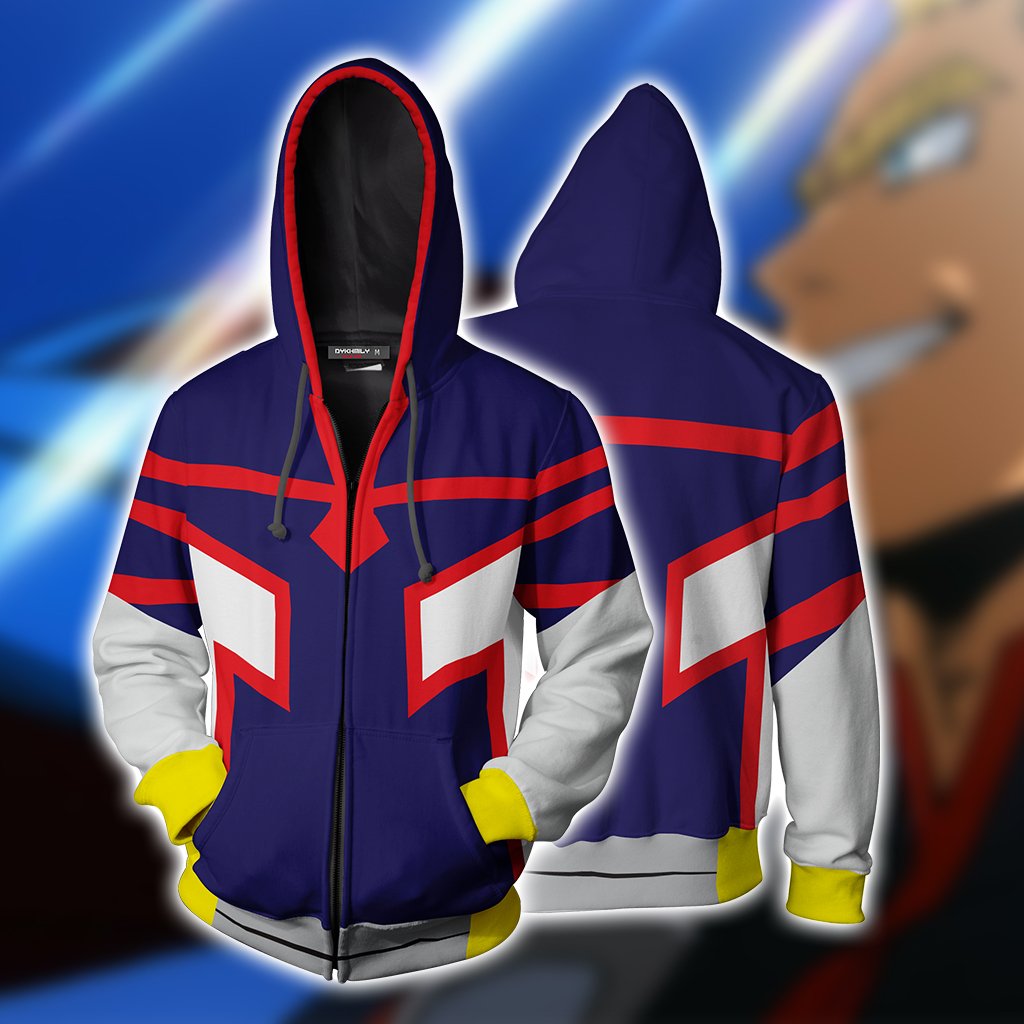 Boku No Hero Academia Young All Mighty Cosplay Zip Up Hoodie Jacket XS  