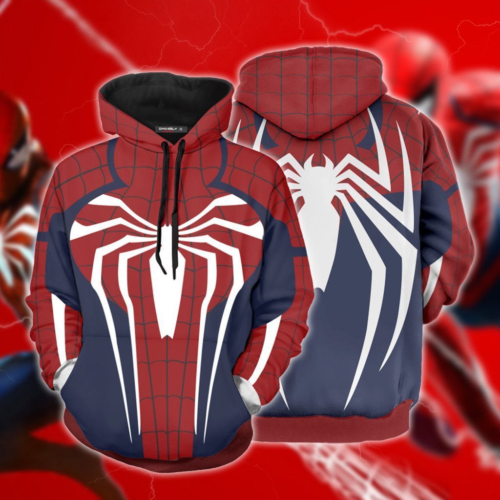 Spider-Man Cosplay PS4 Advanced Suit New Look 3D Hoodie Hoodie S 