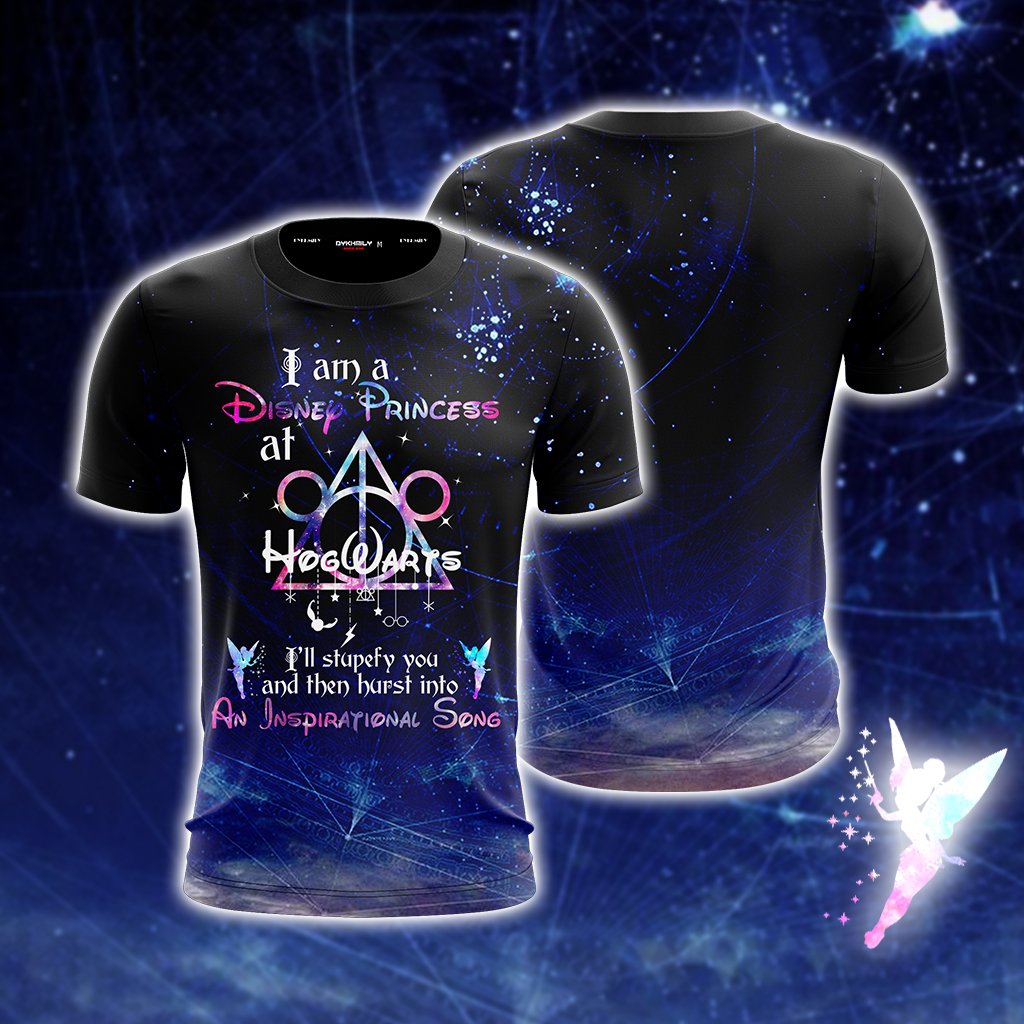 I Am A Disney Princess At Hogwarts Harry Potter Unisex 3D T-shirt S  