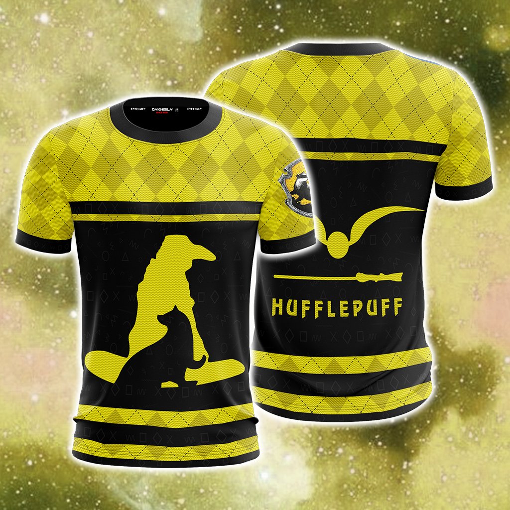 Hufflepuff Quidditch Team Harry Potter New Collection Unisex 3D T-shirt   