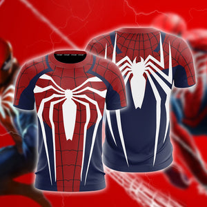 Spider-Man Cosplay PS4 Advanced Suit New Look 3D Hoodie T-shirt S 