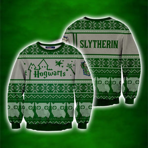 Slytherin Harry Potter Ugly Christmas 3D Sweater US/EU S  