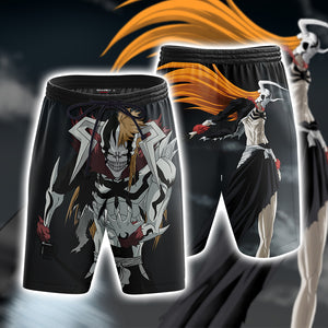 Bleach Ichigo Vasto Lorde Unisex 3D Beach Shorts S  