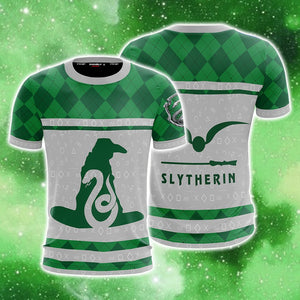 Slytherin Quidditch Team Harry Potter New Collection Unisex 3D T-shirt   