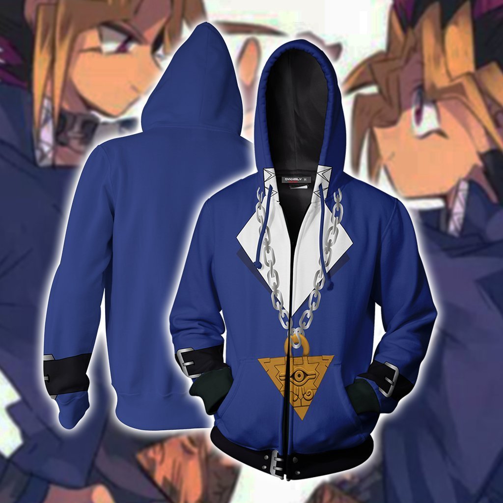 Yu-Gi-Oh! Muto Yugi Cosplay New Look Zip Up Hoodie Jacket XS Version 1 
