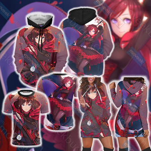 RWBY Ruby Rose 3D Hoodie Dress   