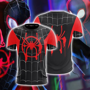 Spider-Man: Into the Spider-Verse Miles Morales Cosplay Unisex 3D T-shirt S  