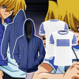 Yu-Gi-Oh! Katsuya Jonouchi Cosplay Zip Up Hoodie Jacket   