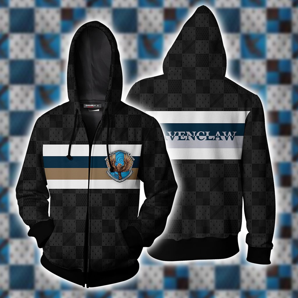 Ravenclaw House Harry Potter Simple Style Zip Up Hoodie S  