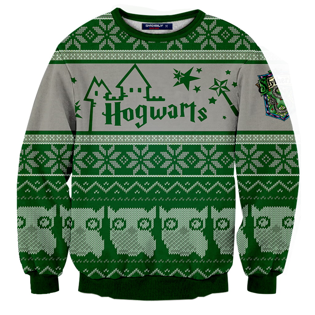 Slytherin Harry Potter Ugly Christmas 3D Sweater   