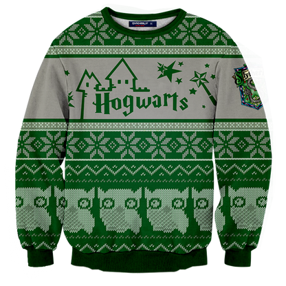 Slytherin Harry Potter Ugly Christmas 3D Sweater   