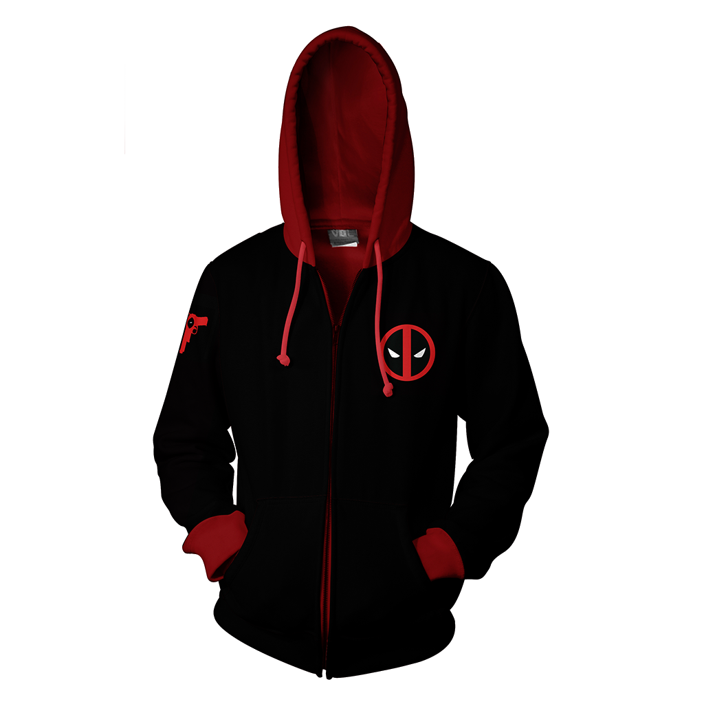 Deadpool Zip Up Hoodie Jacket   