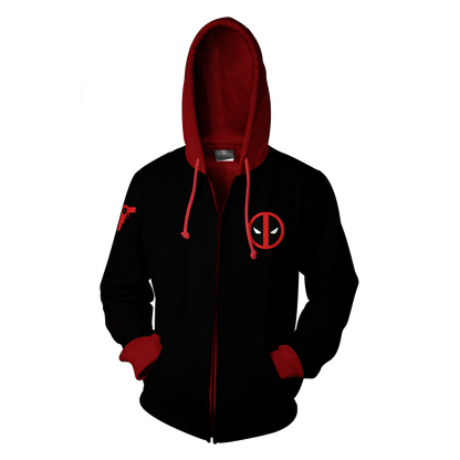 Deadpool Zip Up Hoodie Jacket   