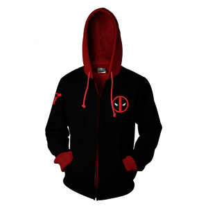 Deadpool Zip Up Hoodie Jacket   