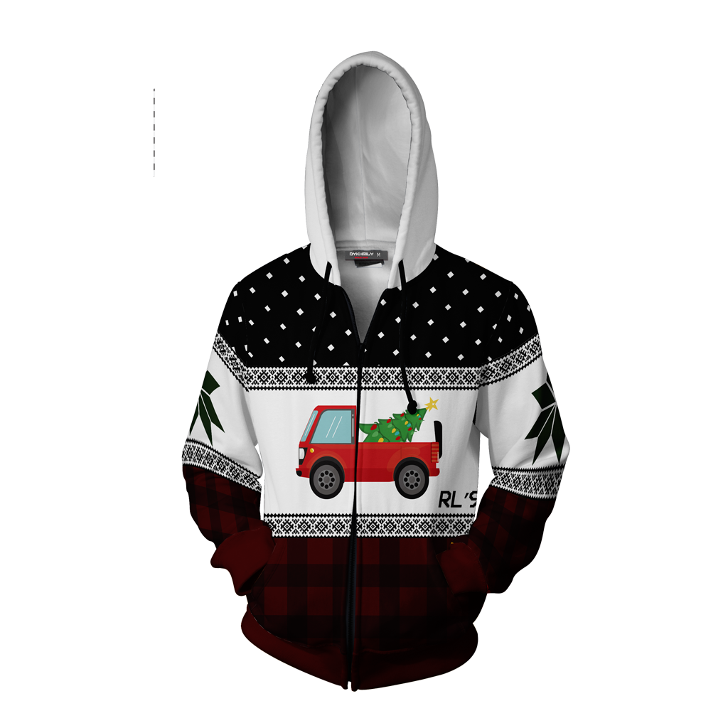 "The Fresh Prince of Bel-Air" Christmas Show Carlton Banks Cosplay Zip Up Hoodie Jacket   