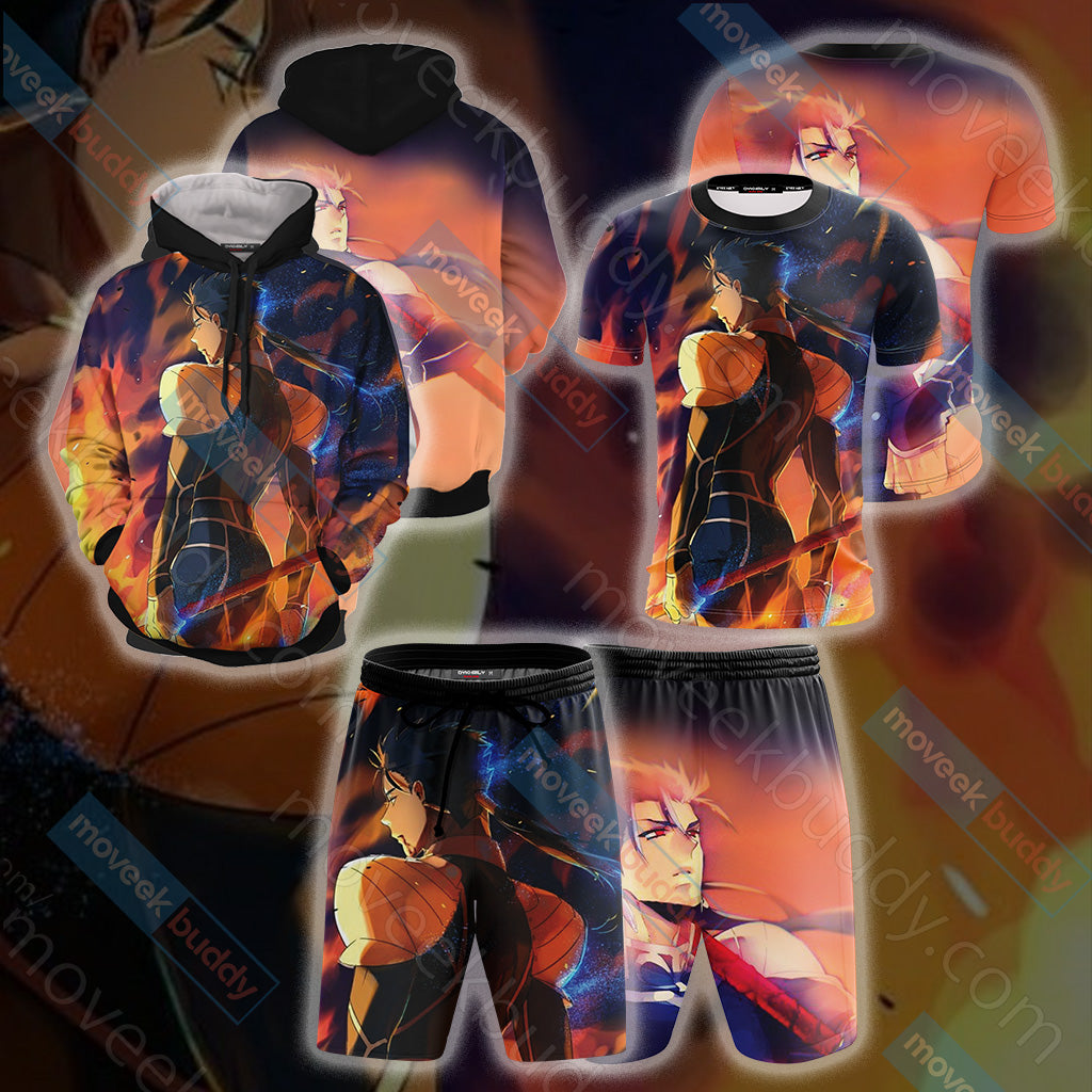 Fate/Stay Night Lancer 3D Beach Shorts   