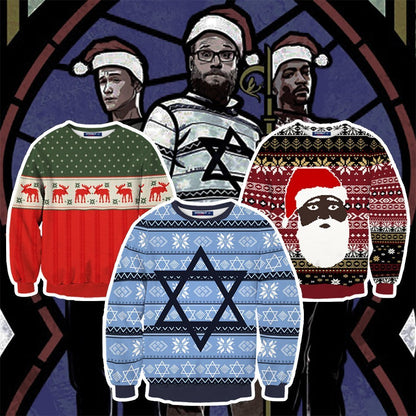 The Night Before (2015) Isaac Cosplay Ugly Christmas 3D Sweater   