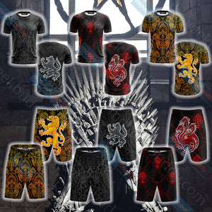 House Lannister Lion Game Of Thrones Unisex 3D T-shirt   
