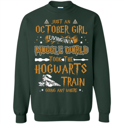 Harry Potter T-shirt Just An October Girl Living In A Muggle World   