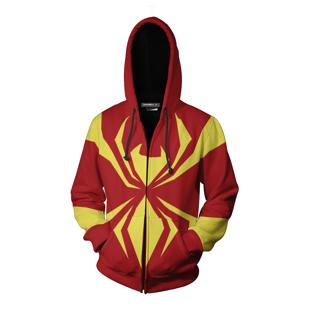 The Iron Spider Cosplay Zip Up Hoodie Jacket   