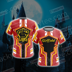 Harry Potter Hogwarts Castle - Gryffindor House Wacky Style New Collection Unisex 3D T-shirt   