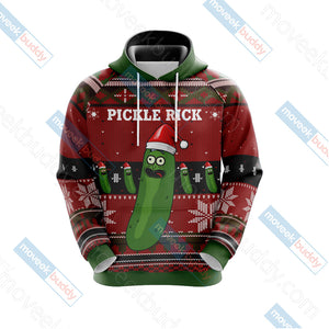 Pickle Rick X-mas Unisex 3D T-shirt   
