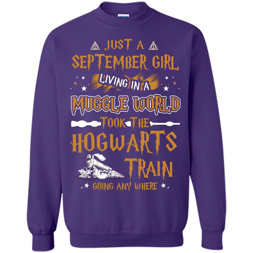 Harry Potter T-shirt Just A September Girl Living In A Muggle World   