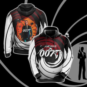 James Bond 007 Unisex 3D T-shirt Hoodie S 