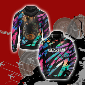 Metal Gear New Version Unisex 3D T-shirt Zip Hoodie XS 