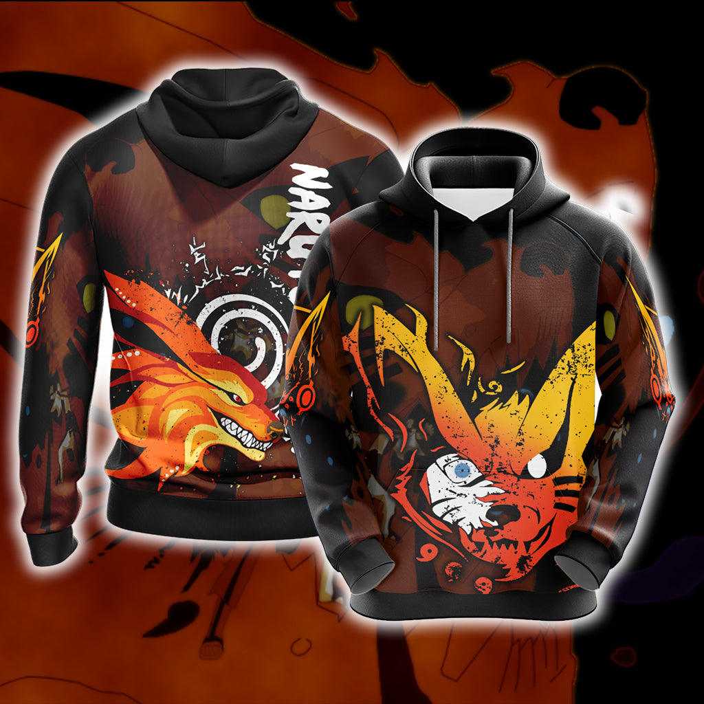 Naruto - Kurama Unisex 3D T-shirt Zip Hoodie XS 