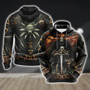 Witcher Symbol Unisex 3D T-shirt Hoodie S 