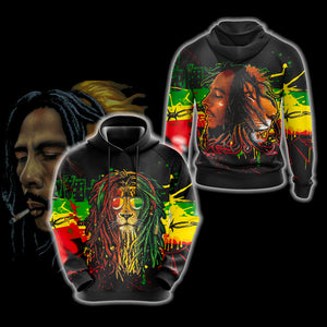 Bob Marley x Lion Unisex 3D T-shirt Hoodie S 