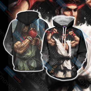Street Fighter - Ryu Unisex 3D T-shirt Hoodie S 