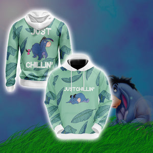 Eeyore Just Chillin Style Unisex 3D T-shirt Hoodie S 