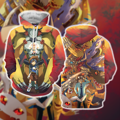 Digimon Greymon And Yagami Taichi New Unisex 3D T-shirt Hoodie S 