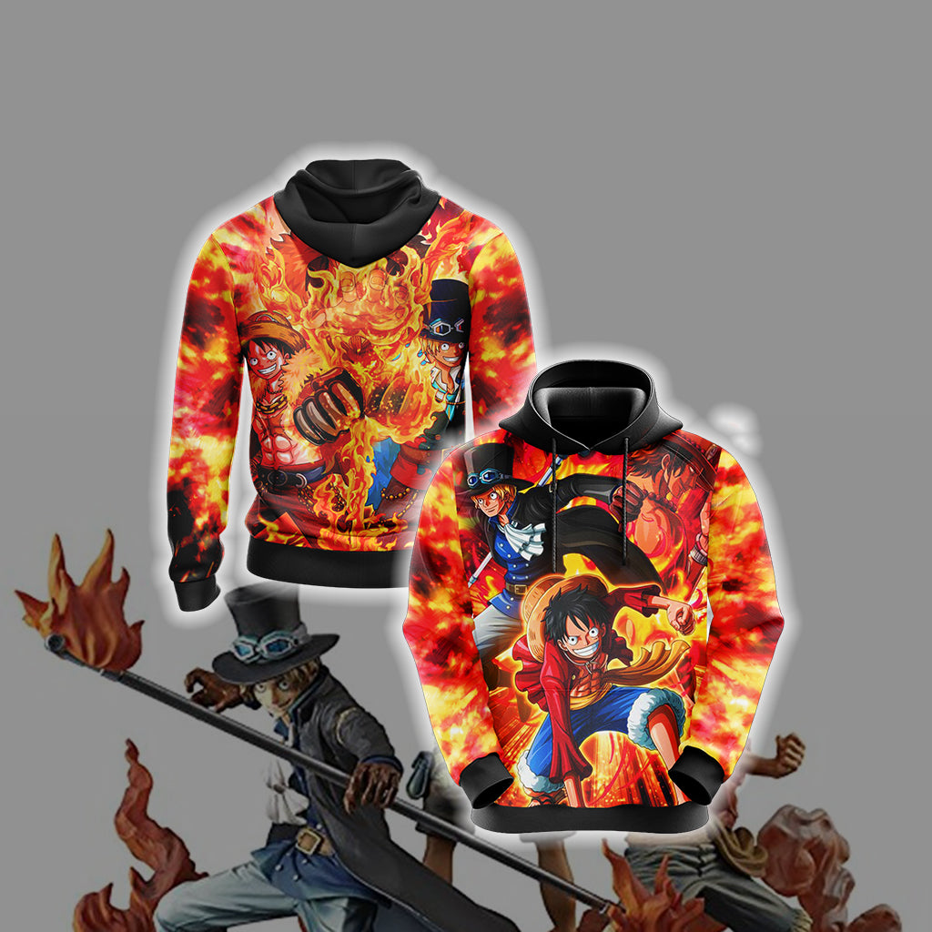 One Piece - Luffy, Sabo, Ace Unisex 3D T-shirt Hoodie S 