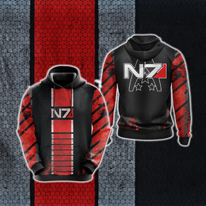 Mass Effect - N7 New Version Unisex 3D T-shirt Hoodie S 