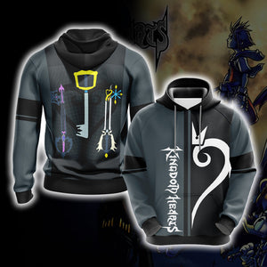 Kingdom Hearts - Weapons Symbol Style Unisex 3D T-shirt Hoodie S 