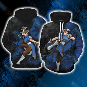 Street Fighter - Chun Li Unisex 3D T-shirt Hoodie S 