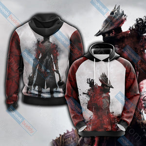 Bloodborne - The Hunter Unisex 3D T-shirt Hoodie S 