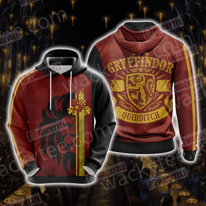 Harry Potter - Gryffindor House Quidditch Unisex 3D T-shirt Hoodie S 