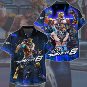 Tekken 8 King Video Game All Over Printed T-shirt Tank Top Zip Hoodie Pullover Hoodie Hawaiian Shirt Beach Shorts Joggers Hawaiian Shirt S 