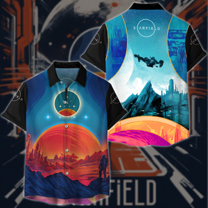 Starfield Video Game 3D All Over Printed T-shirt Tank Top Zip Hoodie Pullover Hoodie Hawaiian Shirt Beach Shorts Joggers Hawaiian Shirt S 