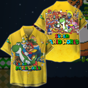 Super Mario World Video Game 3D All Over Printed T-shirt Tank Top Zip Hoodie Pullover Hoodie Hawaiian Shirt Beach Shorts Joggers Hawaiian Shirt S 
