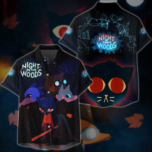 Night in the Woods Video Game All-Over T-shirt Hoodie Tank Top Hawaiian Shirt Beach Shorts Joggers Hawaiian Shirt S 