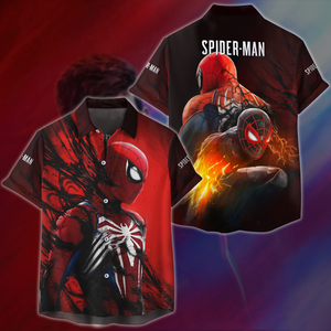 Spider-Man 2 Video Game All Over Printed T-shirt Tank Top Zip Hoodie Pullover Hoodie Hawaiian Shirt Beach Shorts Joggers Hawaiian Shirt S 